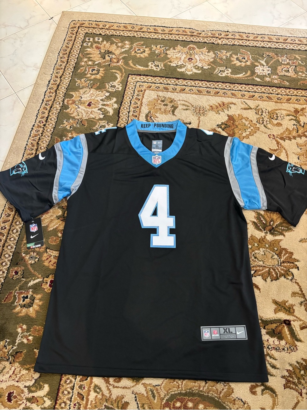 Carolina Panthers Tetairoa McMillan Nike Vapor F.U.s.E. Limited Jersey Size XL